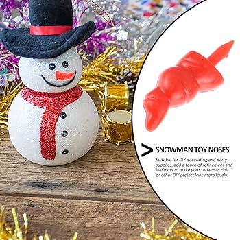 Amazon.co.jp: WOONEKY 100個 雪だるま鼻アクセサリー 雪だるま